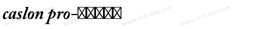 caslon pro字体转换